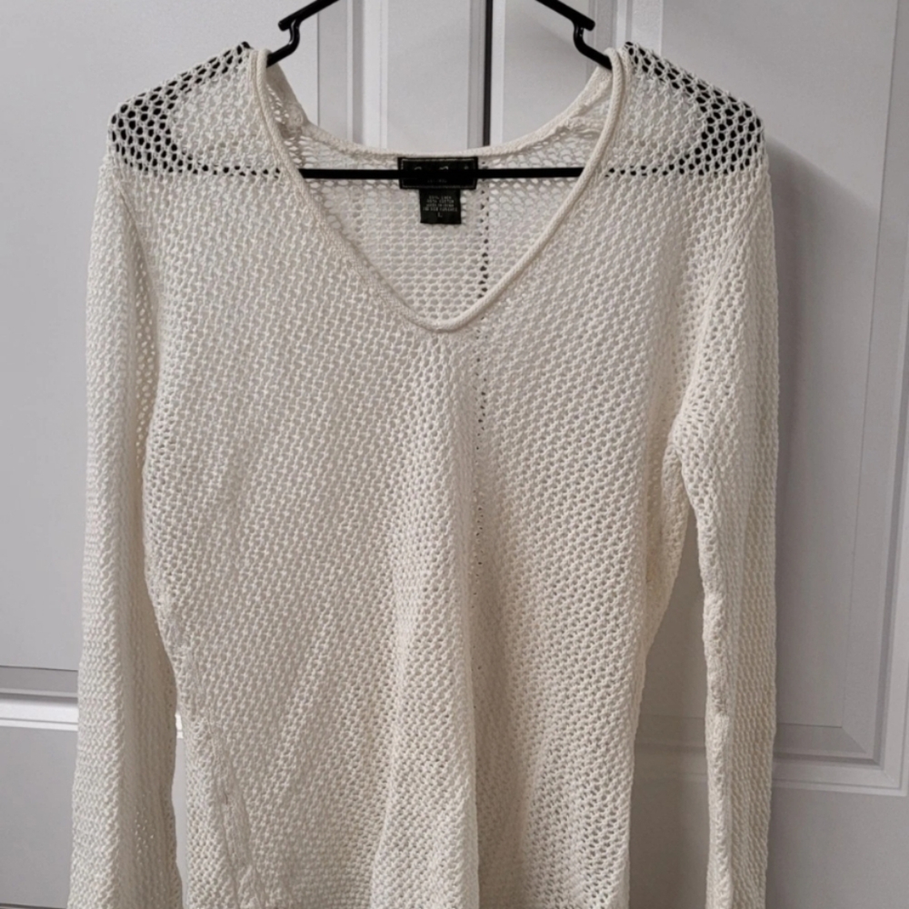Eddie Bauer Sweater Top Women's Size: Large Linen Blend
